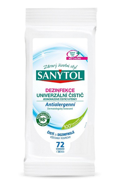 Sanytol dez.čist.ubrousky antialerg,24ks | Čistící, dezinf.prostř., dezodoranty - Dezi. přípravky